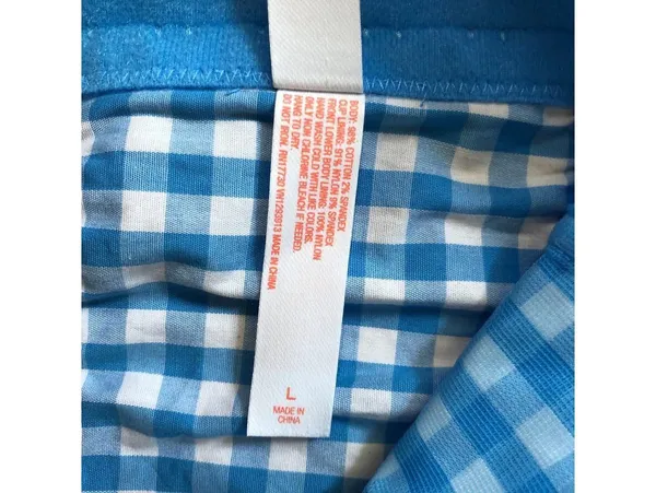 Colsie NWT Women's Blue Gingham Corset Size L - Image 6