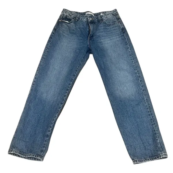 Zara Women's Size 8 Blue Straight Leg Denim Jeans Medium Wash - Image 3