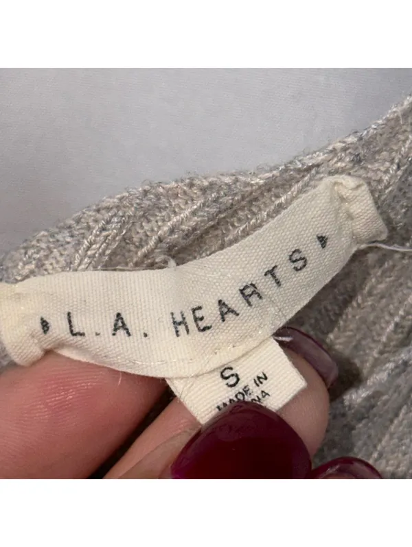 L.A. Hearts Gray Ribbed V-Neck Cami Tank Top Small - Image 6