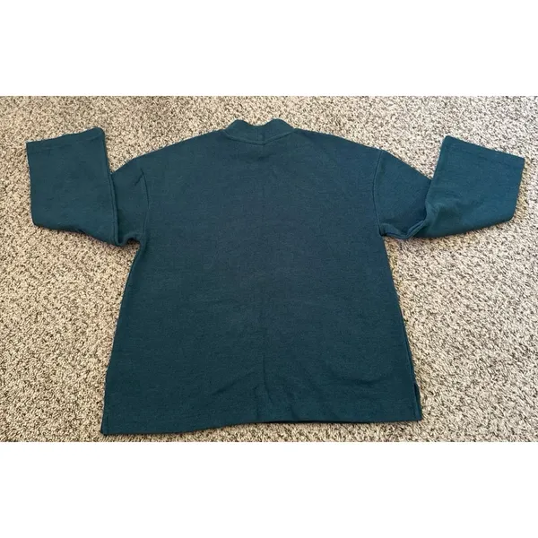 Old Navy Women's Cozy Dark Teal Mock-Neck Oversize Sweater Size Medium - Image 7