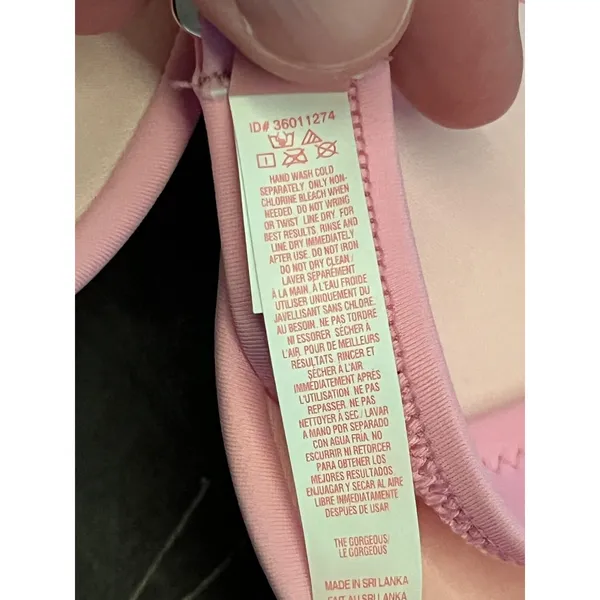 Victoria's Secret Bikini Swim Top Womens 34B Pink Halter Underwire Padded - Image 6