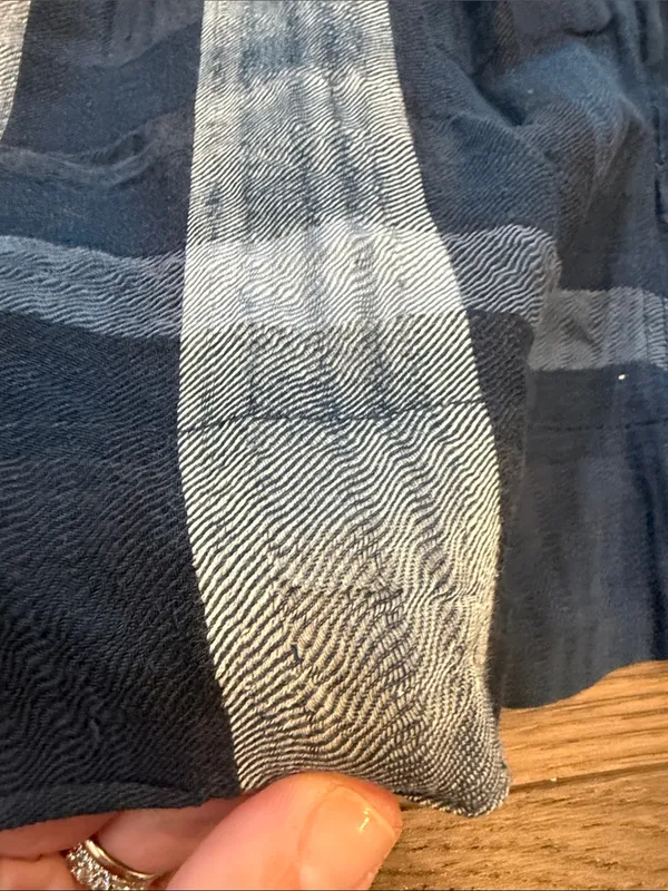Burberry Women’s Blue Plaid Long Sleeve Button-Up Shirt Size Small - C47-038 - Image 12
