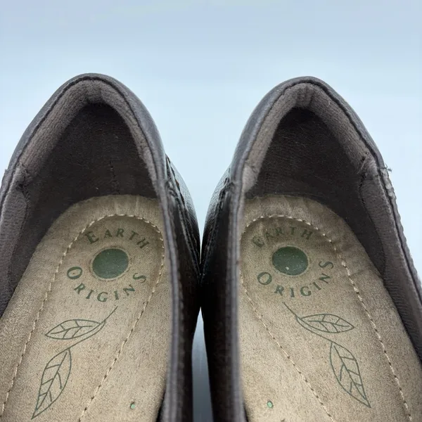 Earth Origins Womens 10W Shoes Rosario Loafers‎ Brown Low-Heel Slip-On Comfort - Image 9