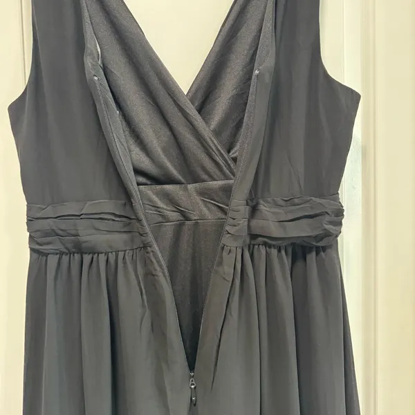 Lulus Thoughts of Hue NWT size Large Black Surplice Maxi Dress Formal Bridesmaid - Image 11