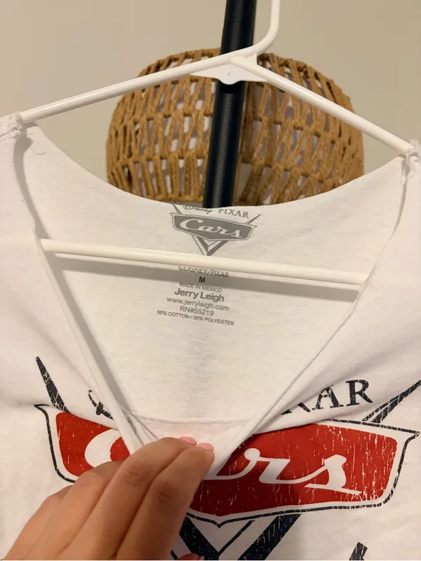 Disney Pixar Cars Lightning McQueen White Graphic Tee - Image 3