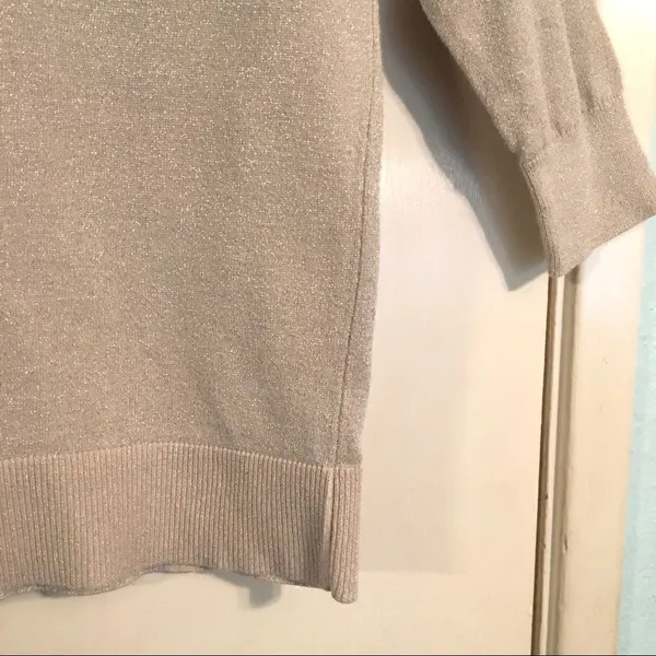 ‎Banana Republic holiday silver shimmer sweater M - Image 3