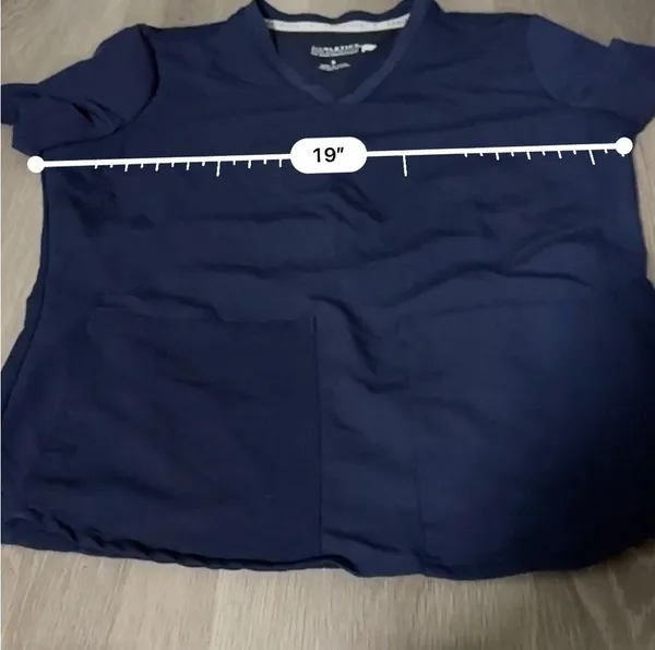Fabletics Method 2-Pocket Scrub Top in Navy Blue Size S - Image 12