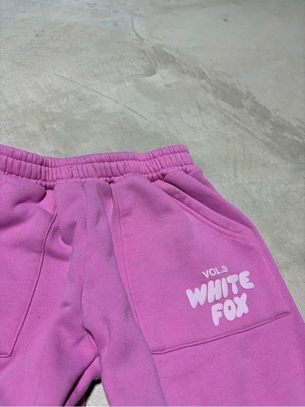 White fox boutique Pink Fleece Joggers vol 3 XXS - Image 4