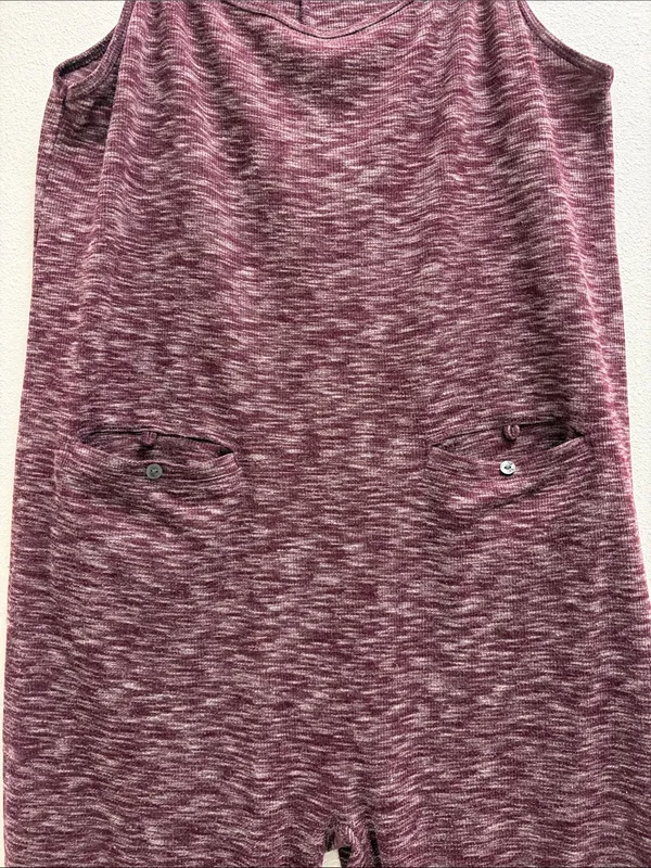 Victoria's Secret Burgundy Spaghetti-Strap Pajama capri Jumpsuit Small - Image 3