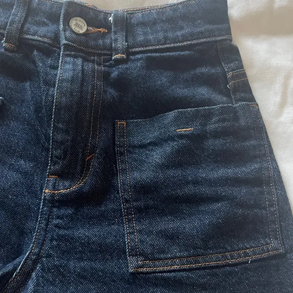 Zara | Classic Blue Denim Women's Jean Shorts High Rise Size 0 - Image 5