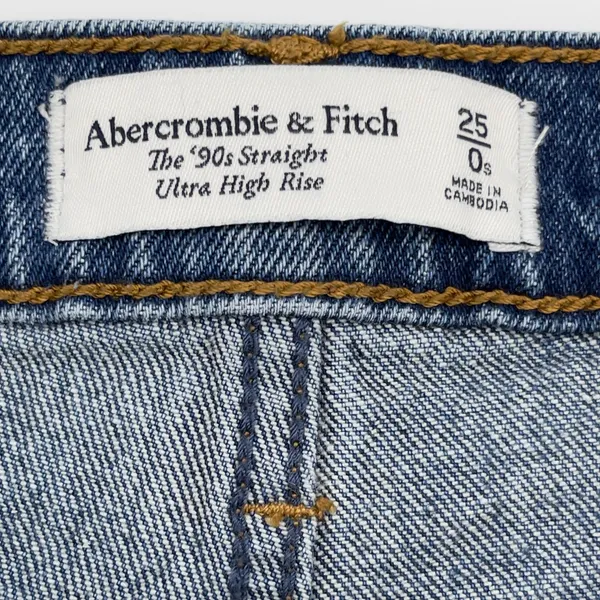Abercrombie Fitch The 90s‎ Straight Jeans Women 25 0S Distressed Grunge Urban - Image 7