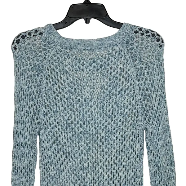 Gap Open Knit Sweater Size‎ Medium Blue Womens Cotton Nylon Blend LS - Image 8