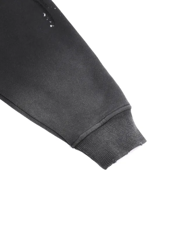 Vintage Washed Frayed Fleece Hoodie - Image 8