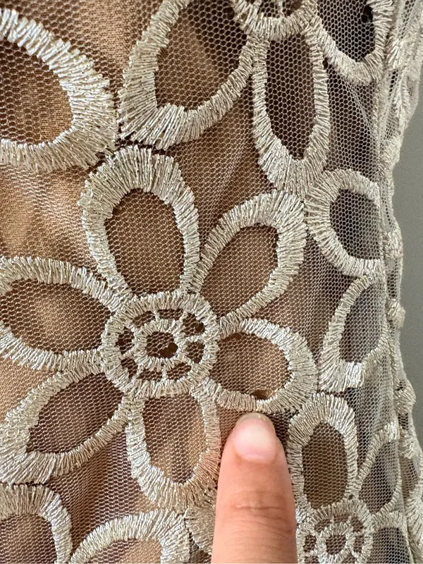 Showpo Ruth Midi Dress Natural Floral Lace Strappy Slip Dress US 10 NWT - Image 6