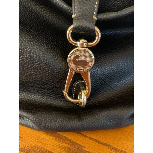 Dooney & Bourke black pebbled, Hobo leather bucket bag - Image 2