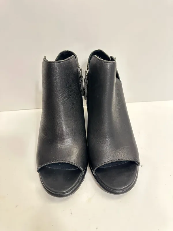 Sorel Nadia NL2842-010 Ankle Boot Peep Toe Woman’s Black Leather Size 9.0 - EU40 - Image 2