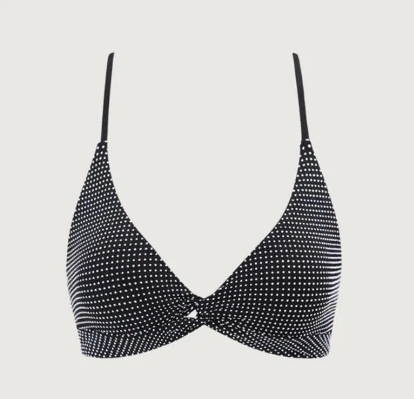 Berlook Black Polka Dot X Cross Bikini TOP ONLY 67 - Image 6