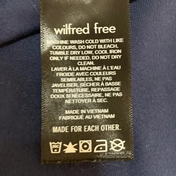 Wilfred Free Divinity Kick Flare Jumpsuit S Navy Blue Spaghetti Strap Athleisure - Image 9