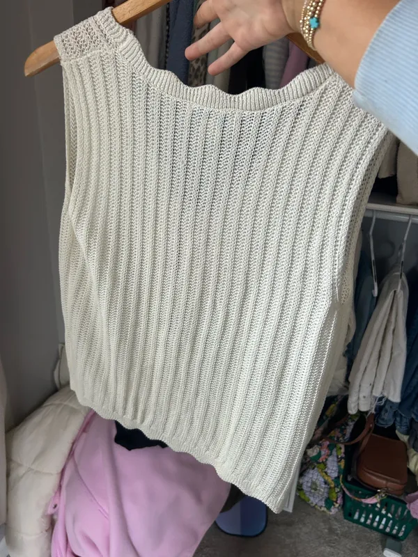 Woven beach top White Size M - Image 2