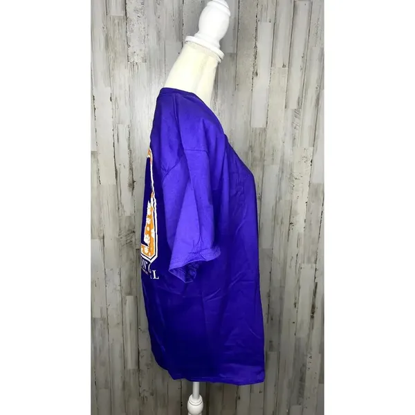Hanes NWT Clemson Tigers Women's Large‎ Purple Paw Palm Tree "Clemson Girl" T-Shirt - Image 4