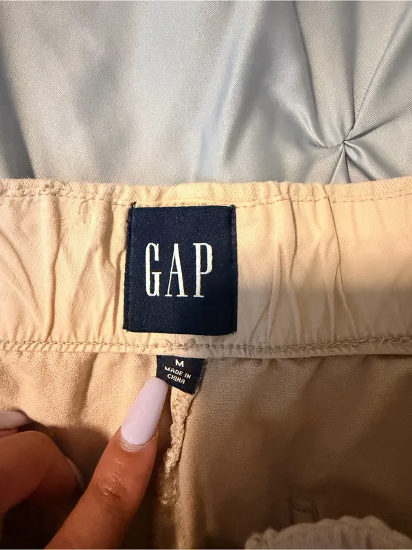 GAP Beige Elastic Waist Cargo Joggers - Image 3
