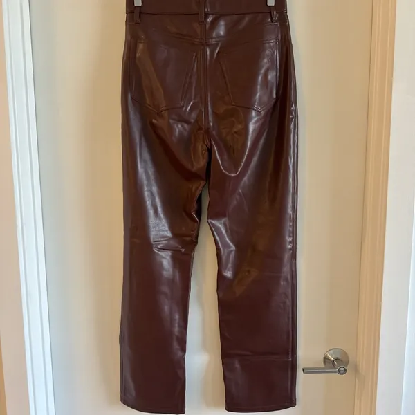 Abercrombie Brown Leather Women Pants - Image 4