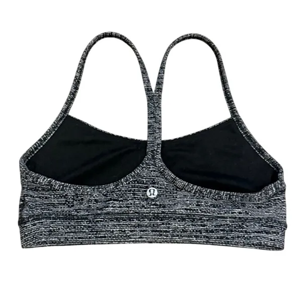Lululemon Flow Y Bra Wee Are From Space Dark Carbon Ice Grey Nulu Yoga 6 Medium - Image 2