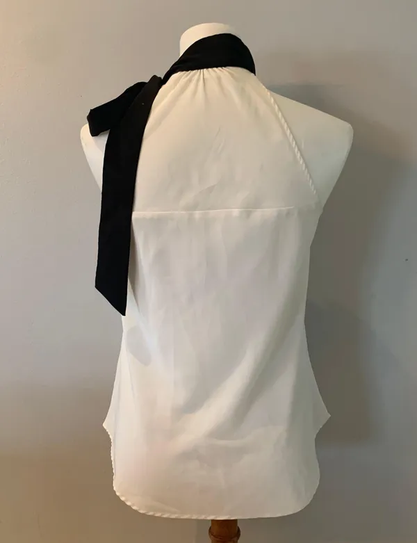 New York & Co. Sheer Blouse Tie Front - Image 3