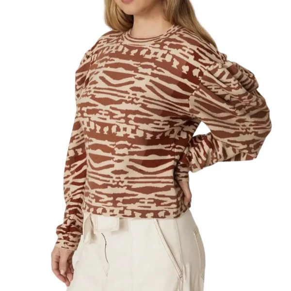 Ulla Johnson Livia Tigers Eye Jacquard Pullover - XL - Image 9