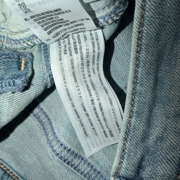Abercrombie & Fitch Blue Denim Mini Skirt(Size 28) - Image 7