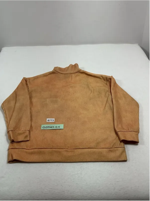 Womans Excellent Turtleneck Shirt XL Orange Long Sleeve Pullover - Image 2