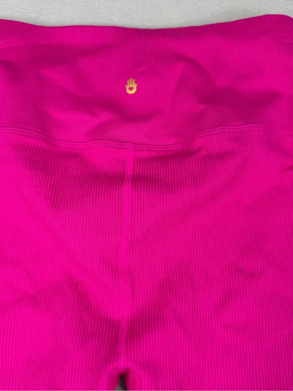 Spiritual Gangster Love Sculpt 7/8 Leggings XS S Magenta Ribbed NWT - Image 4