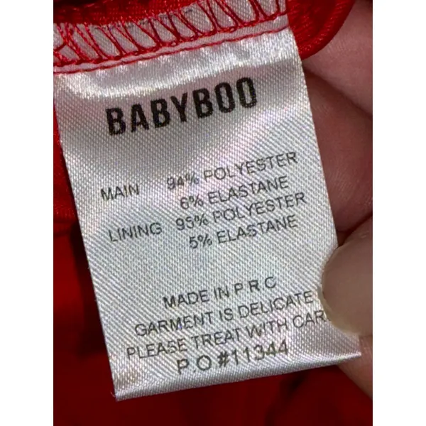 NWT Babyboo Demi Red Ruched Cowl Neck Slit Strapless Bodycon Maxi Dress Size XS - Image 12