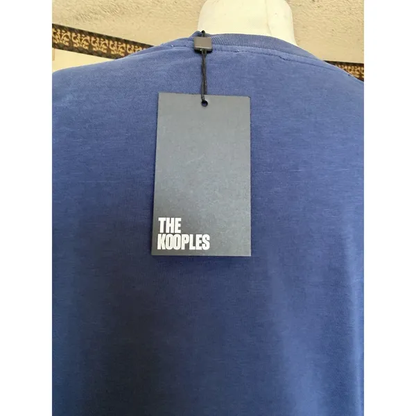 The Kooples NWT Eagle Graphic Lace Up T-Shirt Navy Size 0 Rocker Edgy - Image 5