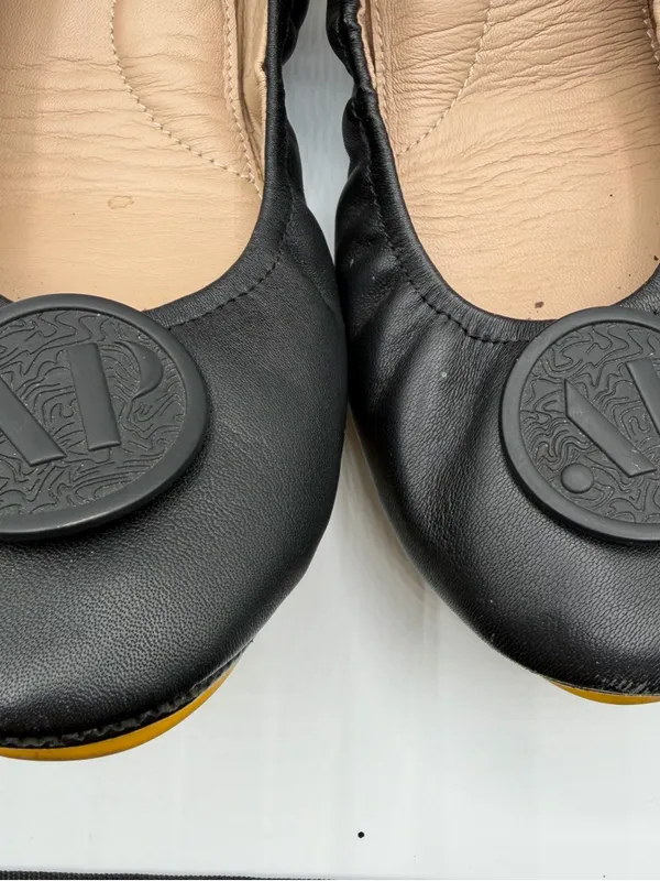 April Parker Perfect Flat Womens 8 Black Leather Ballet Flats Comfort Shoes - Image 7