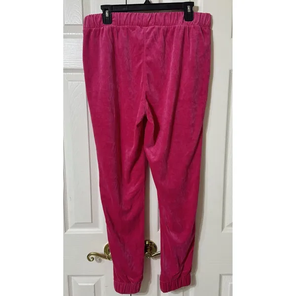 EUC Juicy Couture Hot pink BARBIE velvet joggers womens -size 2xL Plus‎ - Image 4