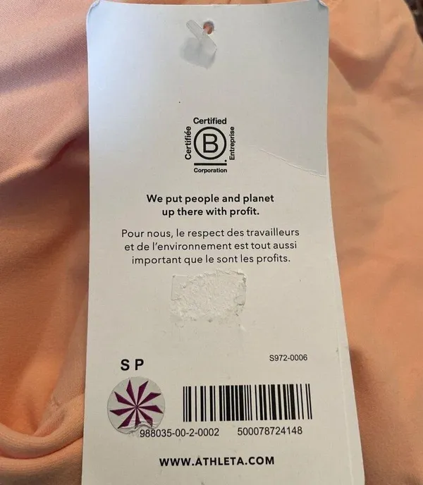 Athleta S Conscious Cut Out Sports Bra Small Cup D-DD Coral - Image 3