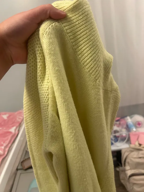 Yellow/Green Loft Turtleneck Sweater - Image 2