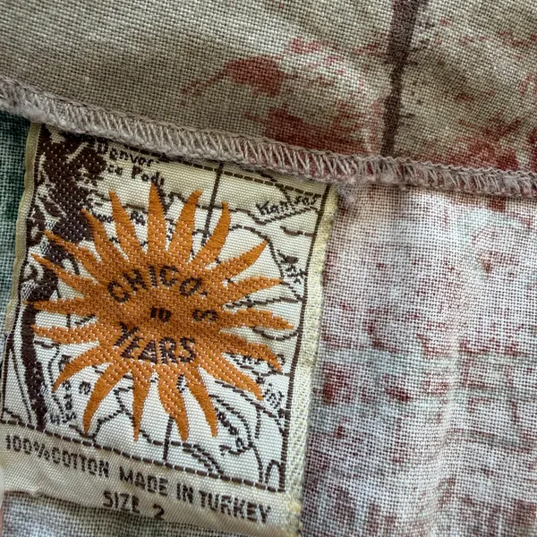 Vintage‎ Chico 10 Year Anniversary Aztec Retro Boho M 100% Cotton Artsy Abstract - Image 3