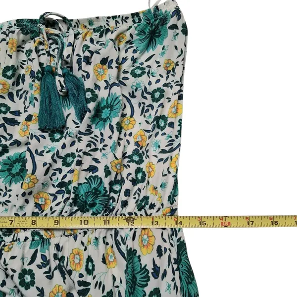 GiGio Strapless Wide Leg Jumpsuit Floral Pockets Size MEDIUM - Image 7