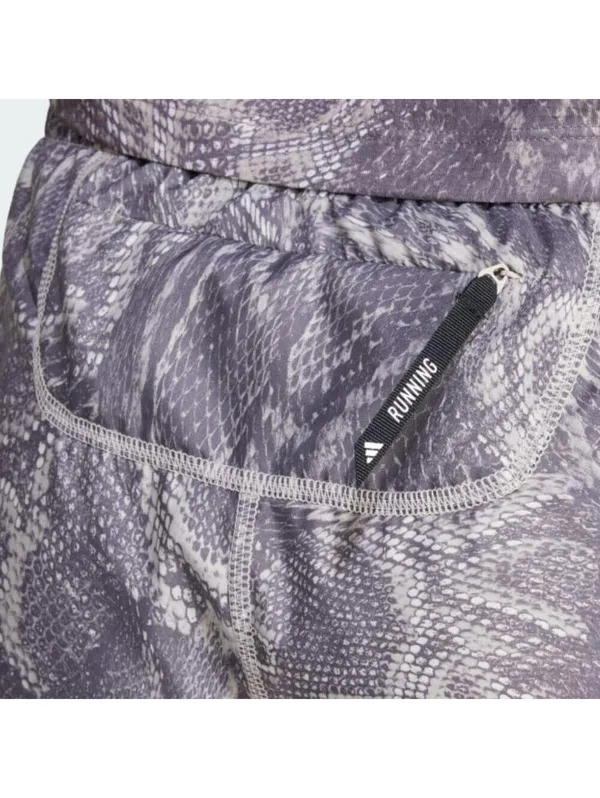 Adidas Own the Run Excite Allover Print AEROREADY Shorts WONDER BEIGE 3" Large - Image 5