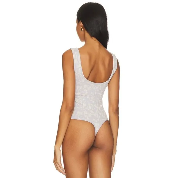 NWT Free People X Intimately FP Clean Lines Printed Bodysuit Sleeveless ribbed t - Image 7
