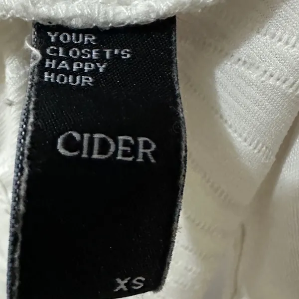 298 Cider | EUC White Textured Mock Neck Sleeveless Crop Top (size XS) - Image 7