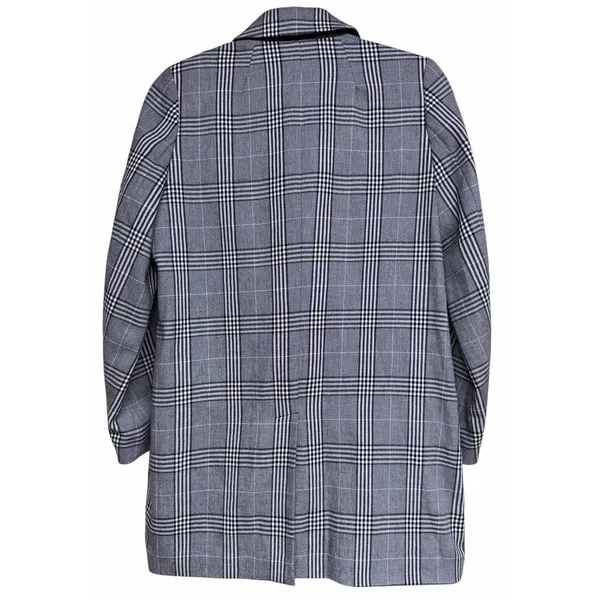 Madewell‎ Caldwell Double-Breasted Oversized Blazer Black/White Plaid Women's XS - Image 2