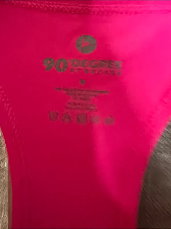 90 Degree By Reflex Vibrant Pink Racerback Active Tank Size Medium - Image 4