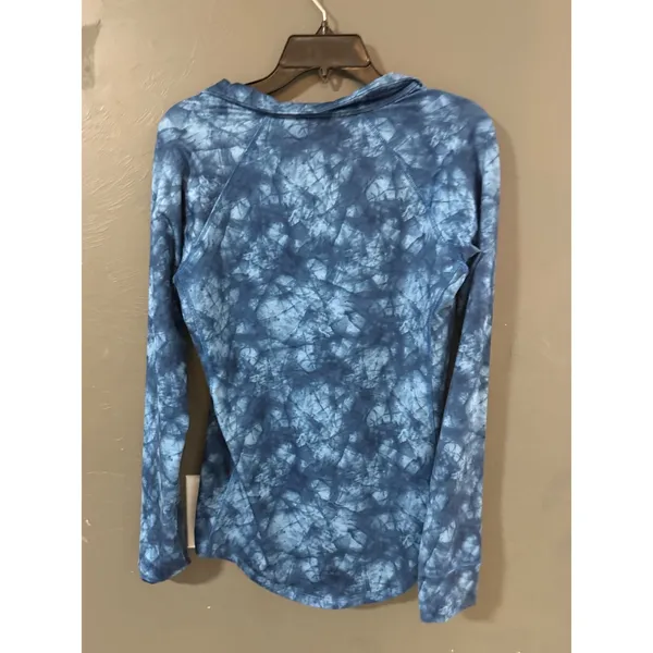 Under Armour ColdGear Womens Medium Blue Tie Dye‎ 1/4 Zip Pullover Fitted Shirt - Image 5