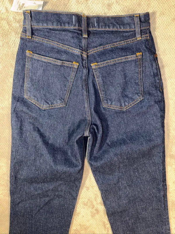 Abercrombie & Fitch 90s Straight Ultra High Rise Jeans Size 26/2R Dark Wash NEW - Image 12