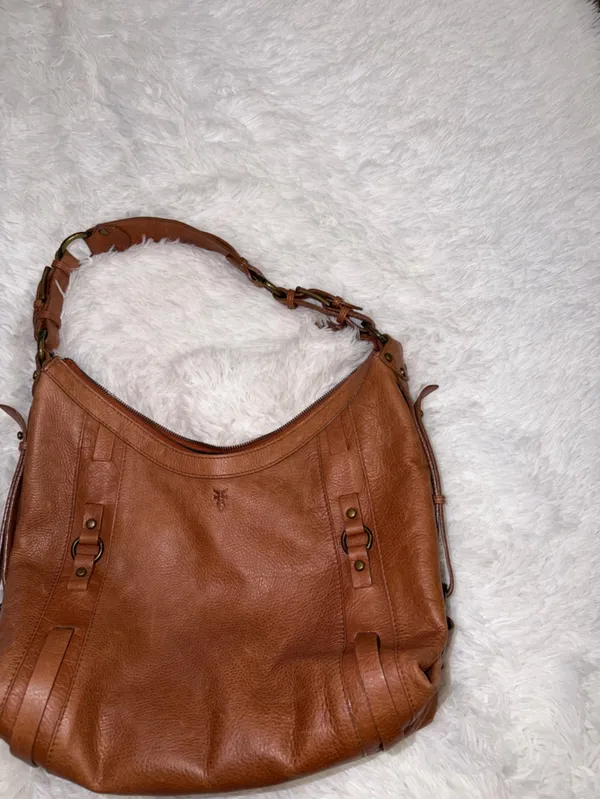 Frye Brown Classic Brown Leather Hobo Shoulder Bag - Image 2