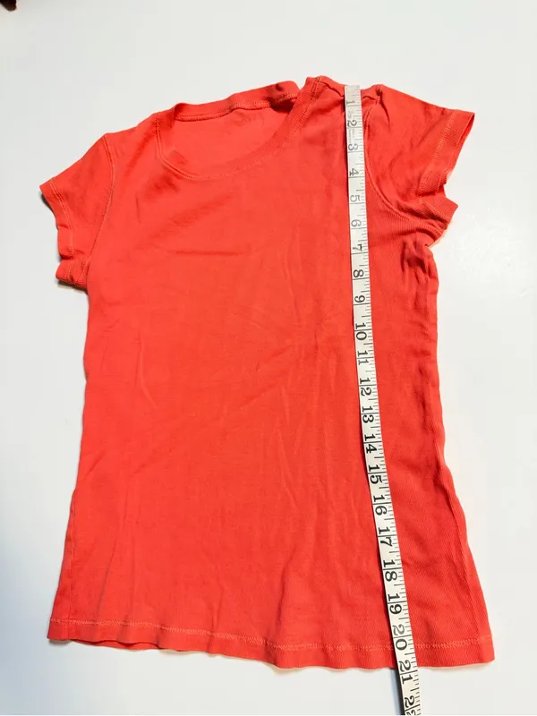 Out from Under orange short sleeve Tshirt Ribbed Size S/XS - Image 6