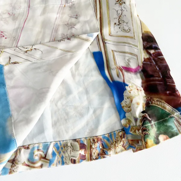 Miaou Womens Paloma Elsesser Chateau Artsy Print Baroque Micro Mini Skirt Size S - Image 4